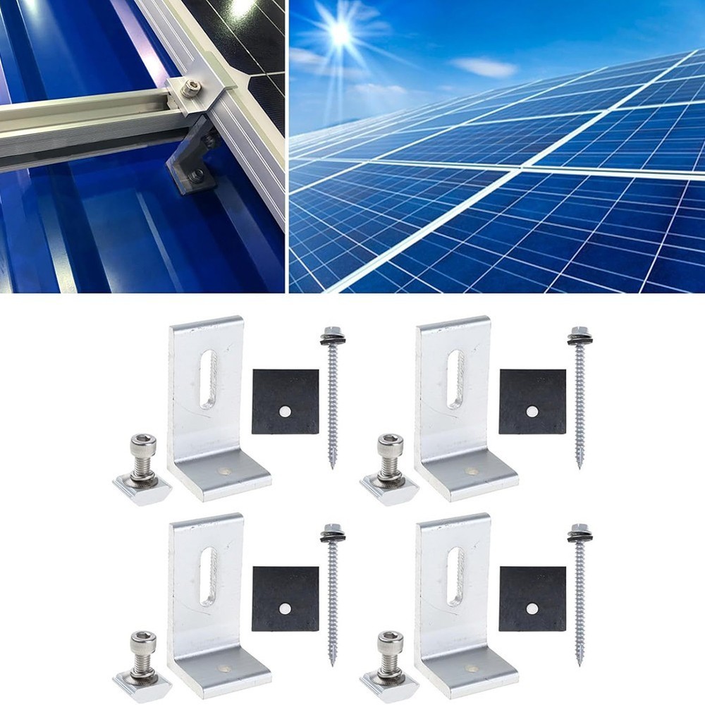 Solar Panel Mounting Brackets L Foot Aluminum Alloy Roofing System Set