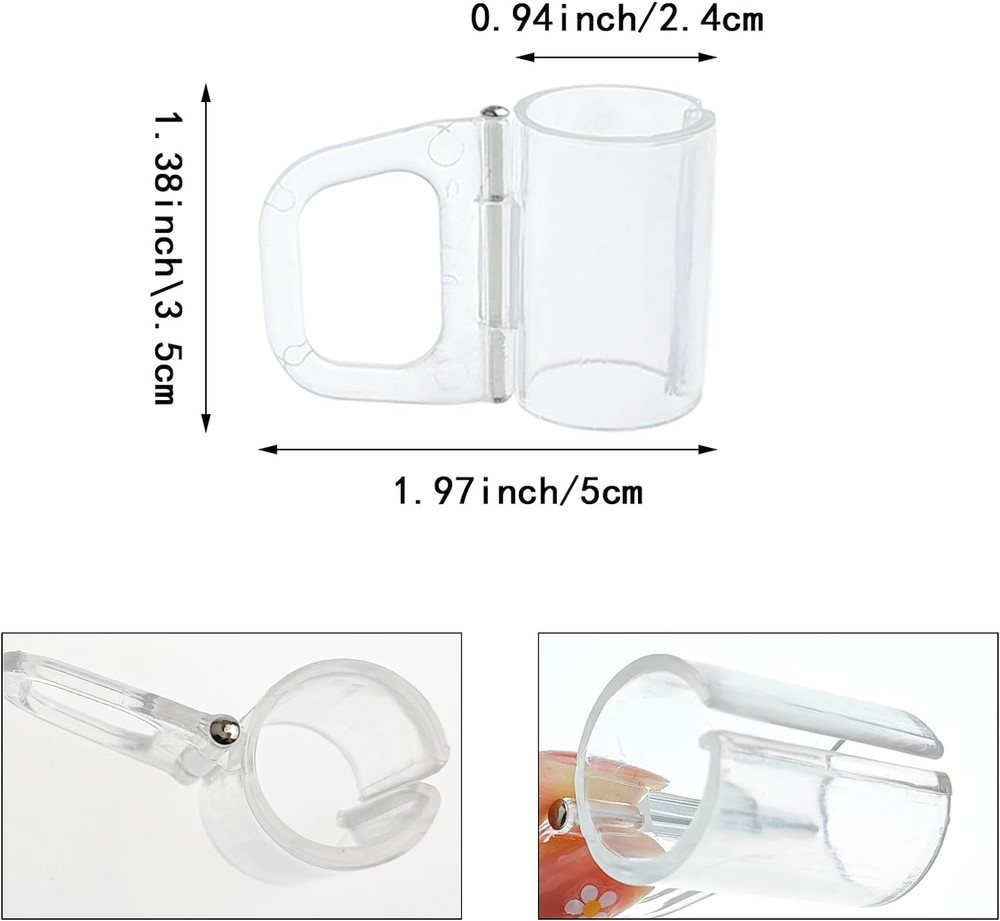 12 Pack Roller Shades Pull down Clips Lifting Clamp Pull Cordless Blinds Transpa