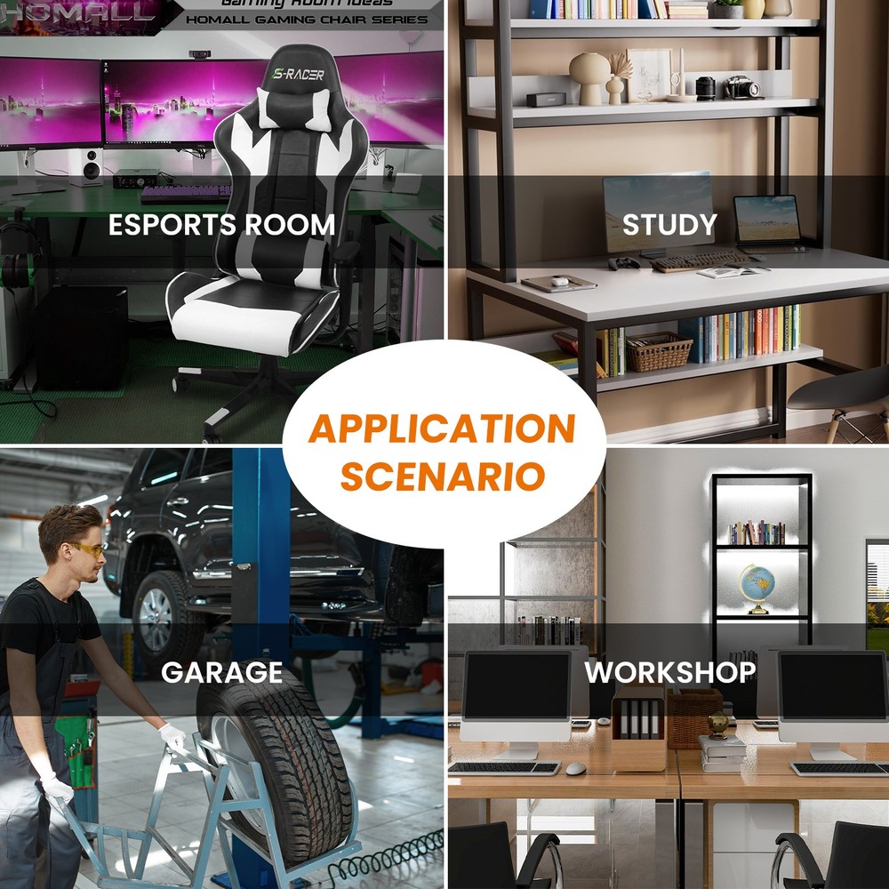 48" Adjustable Rolling Workbench w/ Pegboard Shelf AC/USB Outlet for Workshop