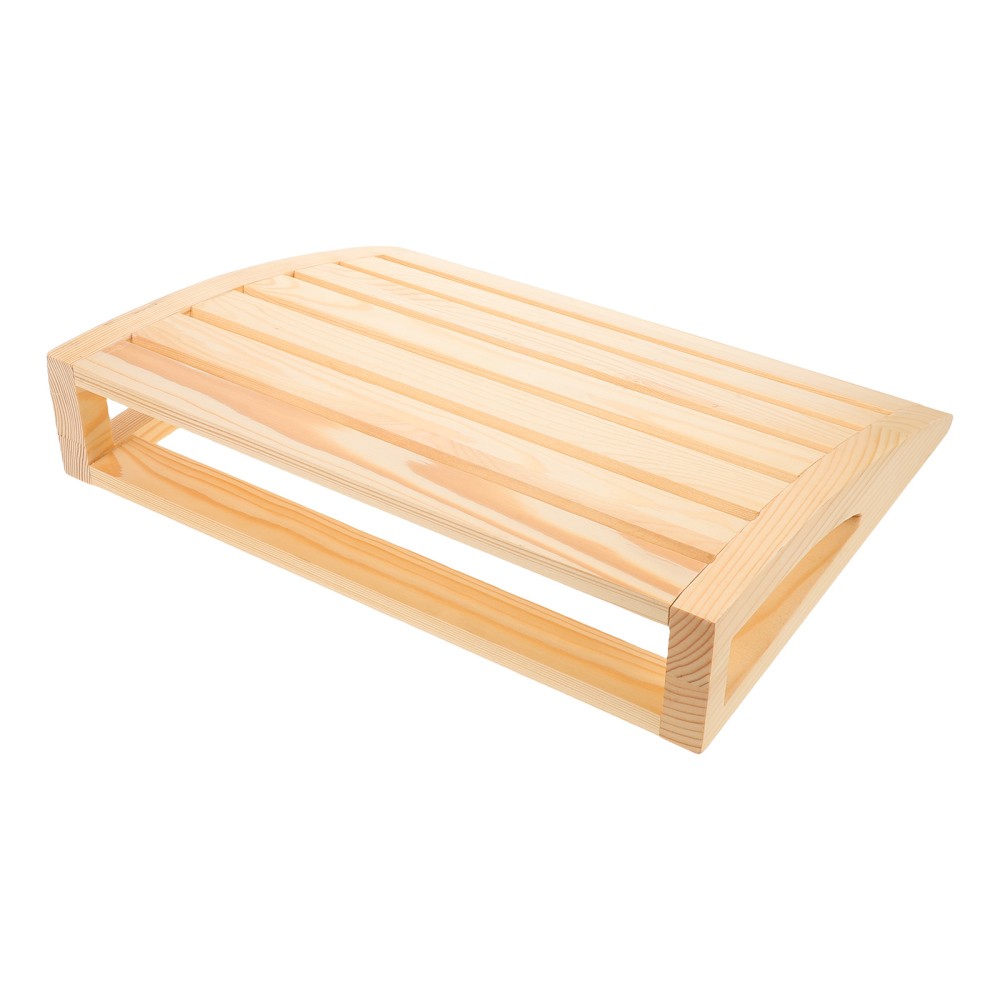 Sauna Neck Pillow: Solid Wood Headrest For Sweat Steaming Room, Solid Wood