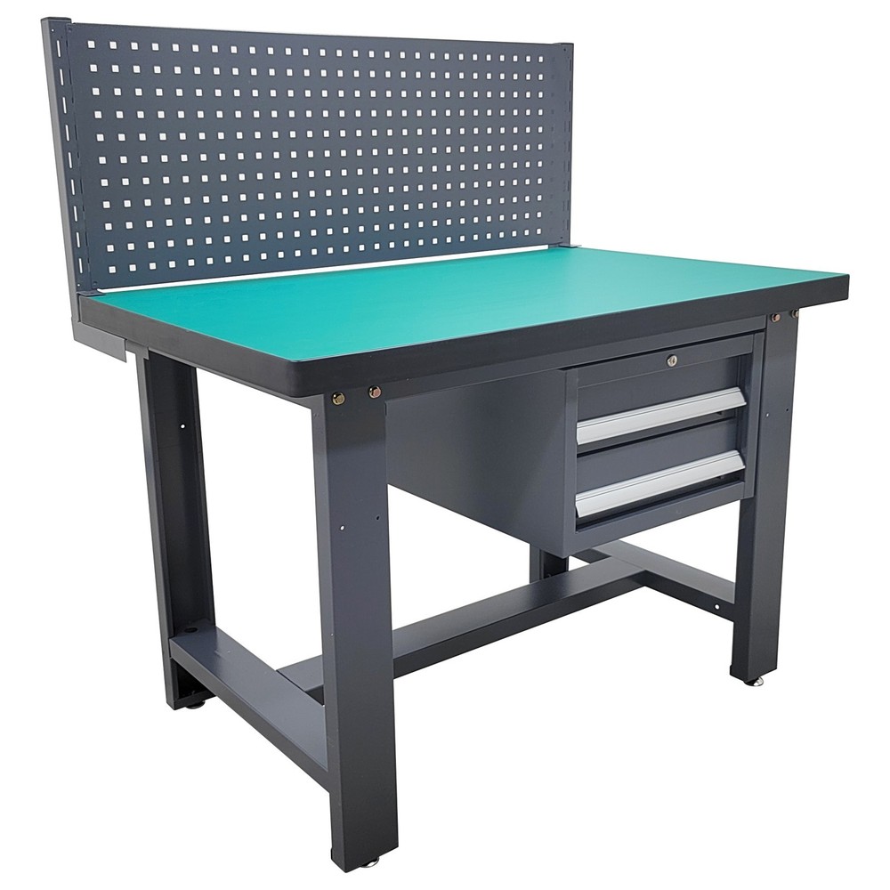 Assembly Line Work Table 47"*29.5" Anti-static Workbench 2200lbs Load 2 Drawers