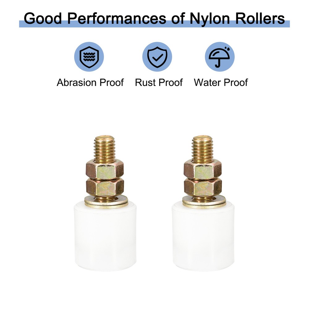 Slide Gate Guide Roller with L Post Bracket 1-5/8" Dual Nylon Rollers Gate