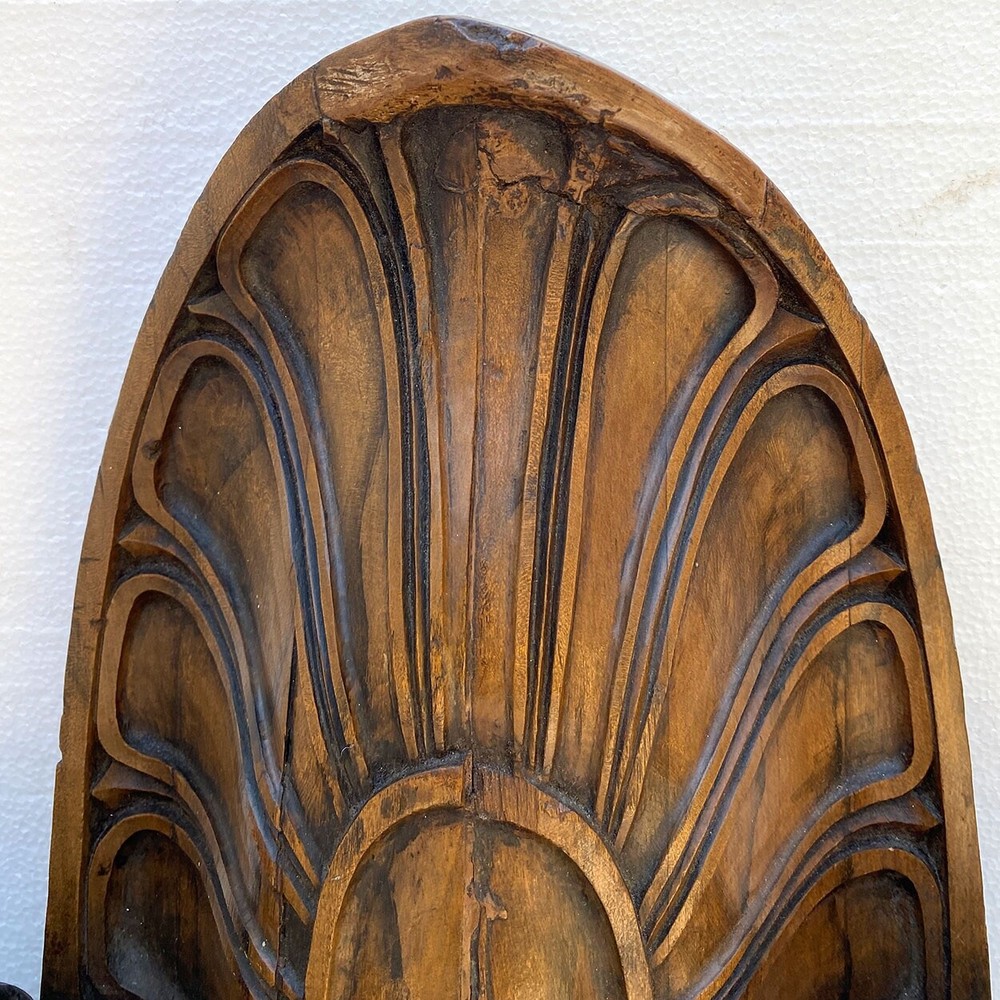 Pair Antique Fine Italian Walnut Architectural Bracket Scrolls 19th century
