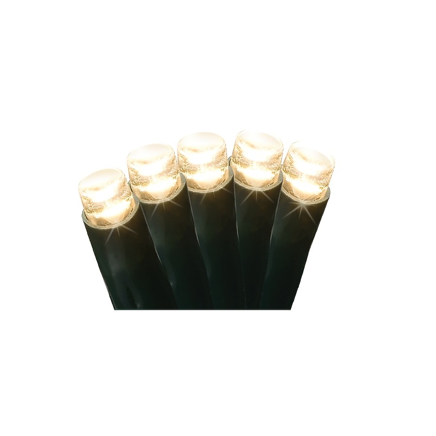 GE StayBright 600 Count Warm White LED Microbright String Lights with Green Wire