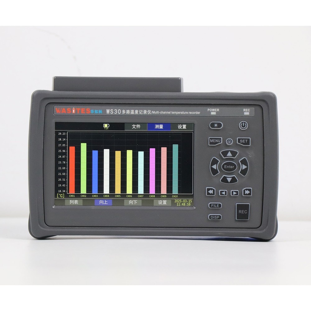 WASITES WS30 Handheld 10CH Temperature Recorder Thermocouple Data Logger