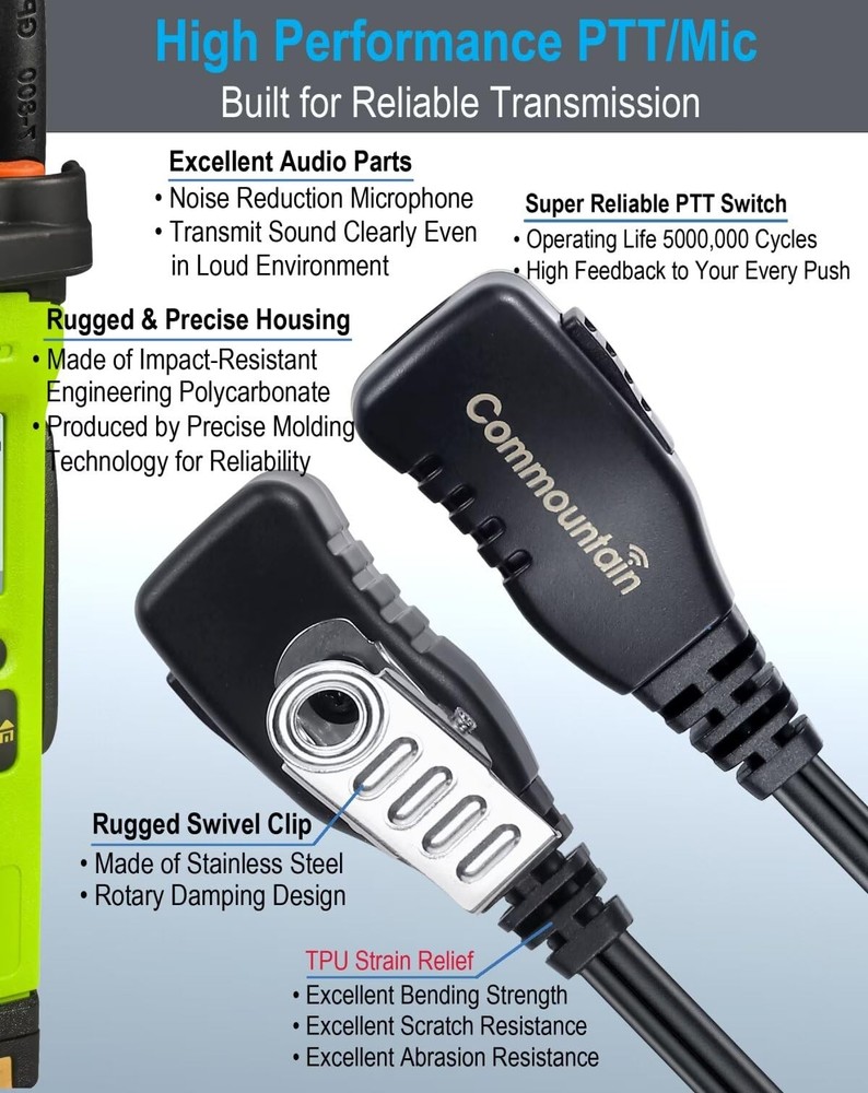 Earpiece Compatible with Kenwood Baofeng BTECH Samcom Retevis Radioddity Radi...