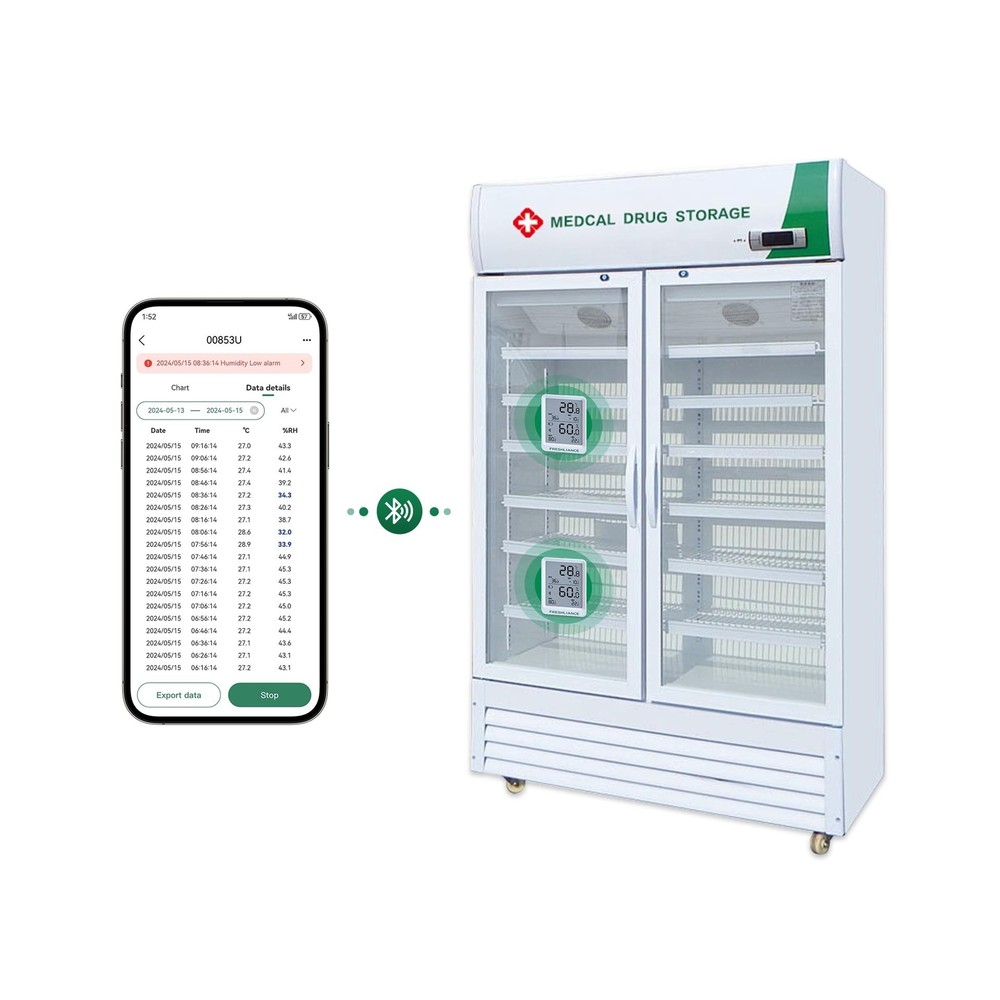 Bluetooth Temperature Humidity Data Logger Recorder, Refrigerator Freezer The...