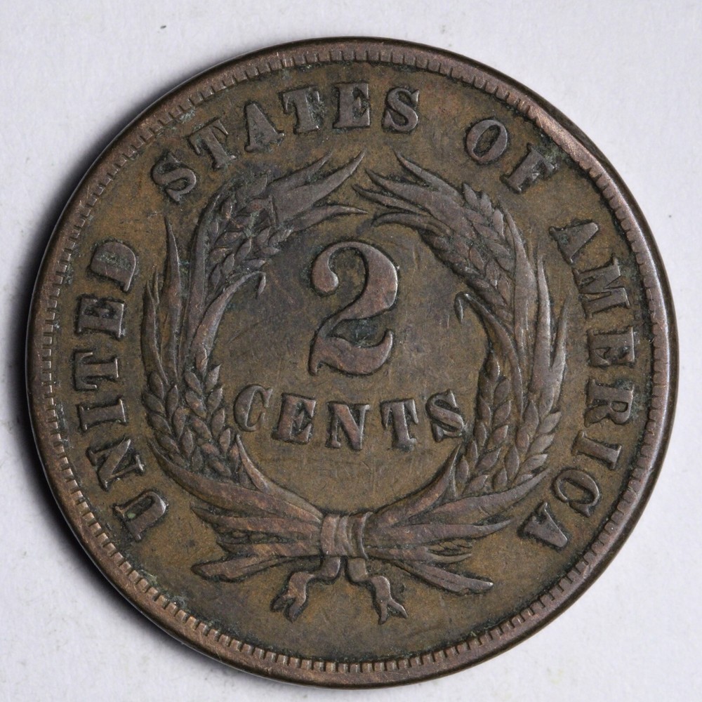 1865 Two Cent Piece VF/XF E137 ZCR