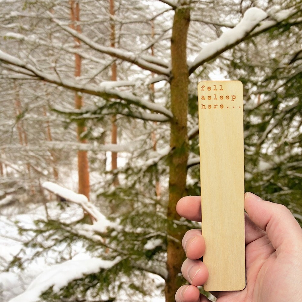 Bookmark - Personalized - Fell asleep here