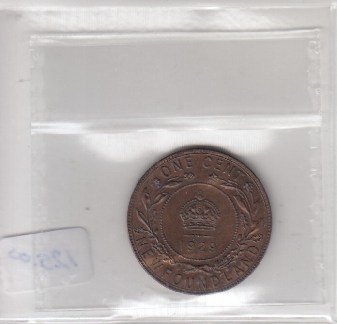 1929 Newfoundland One Cent - ICCS MS62 - XCZ 032