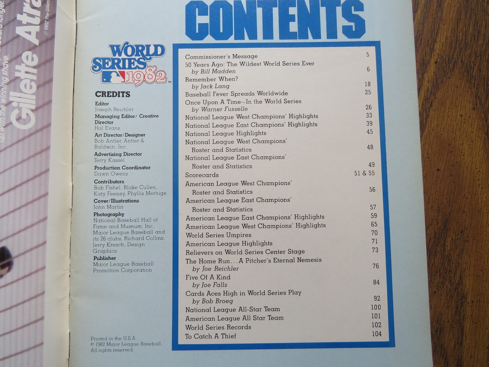 1981 &1982 World Series Programs Yanlees/Dodgers & Cards/Brewers