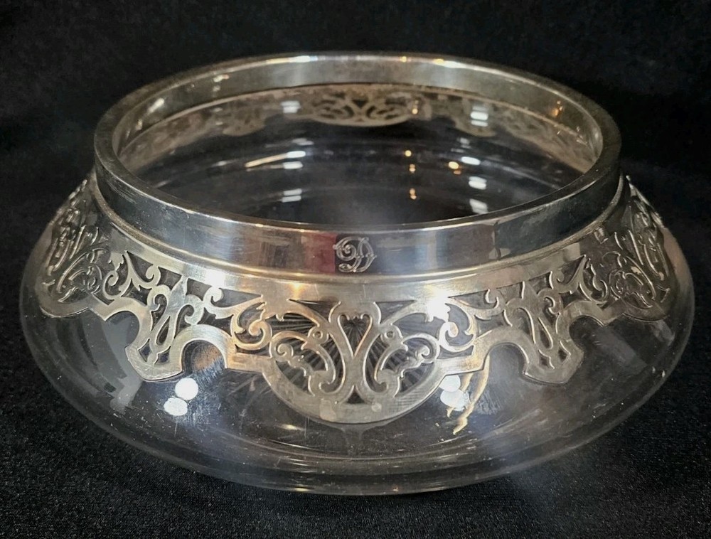 An 19thC Silver Mounted Cut Glass Centrepiece Bowl Hallmarked