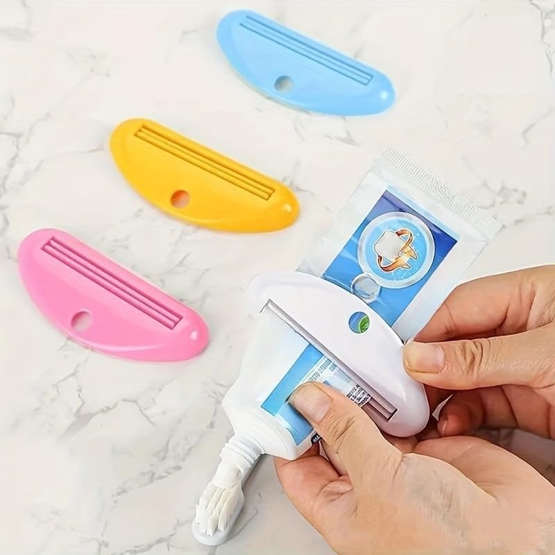 5 PCS White Plastic Toothpaste Tube Squeezer Dispenser Toothpaste Clips
