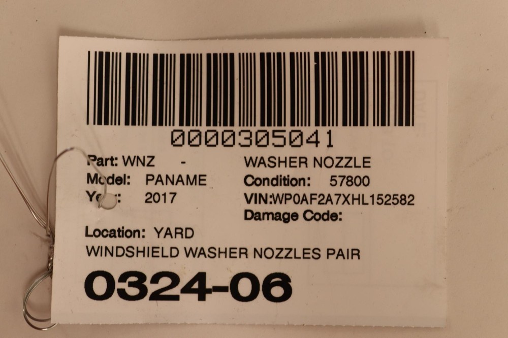 2017-2022 PORSCHE PANAMERA FRONT WINDSHIELD WASHER NOZZLE SPRAYER PAIR OEM