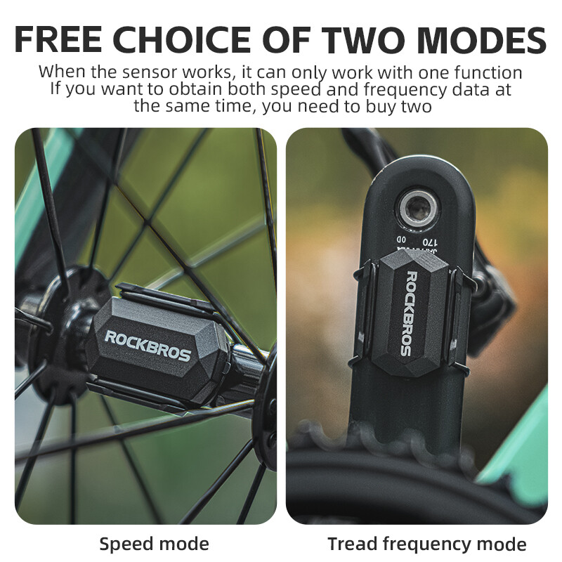 ROCKBROS Bike Computer Wireless GPS Speedometer BluetoothANT+with Cadence Sensor