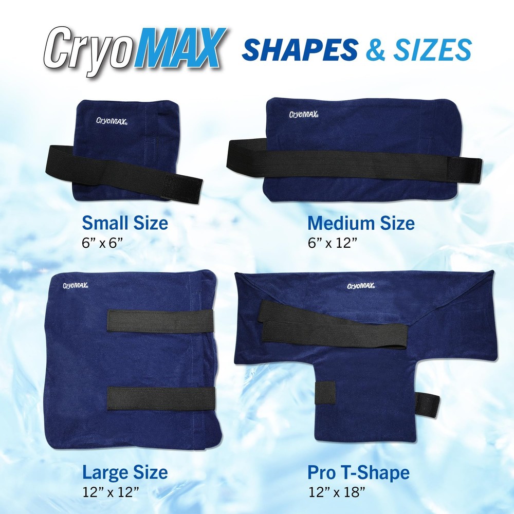 CryoMAX Cold Pack, Reusable, 8 Hour Cold Therapy Ice Pack, Small, 6"x 6" (Pac...
