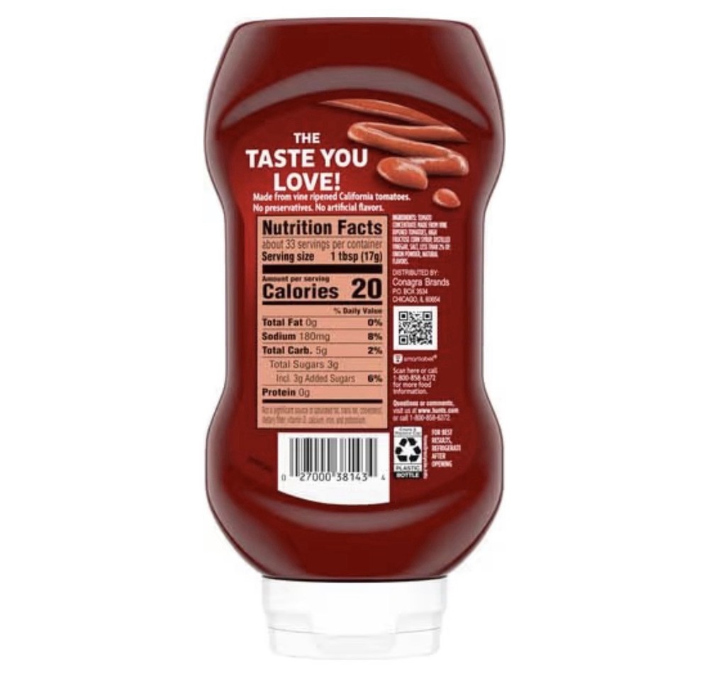 •*.Hunt's Tomato 🍅 Ketchup, 20 oz•*.