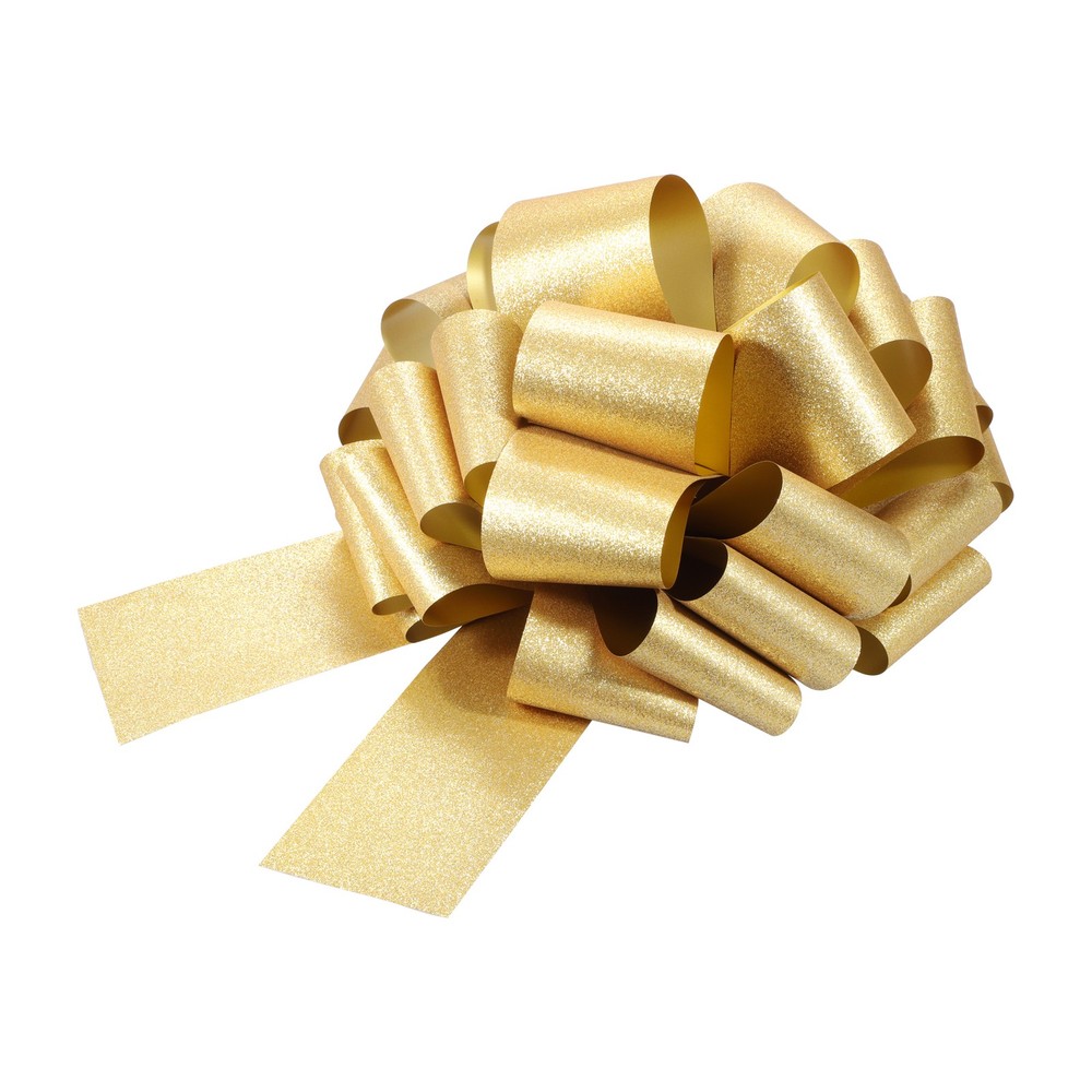 12 Inch Large Pull Bow Gift Wrapping Big Pull Bows Ribbon Yellow