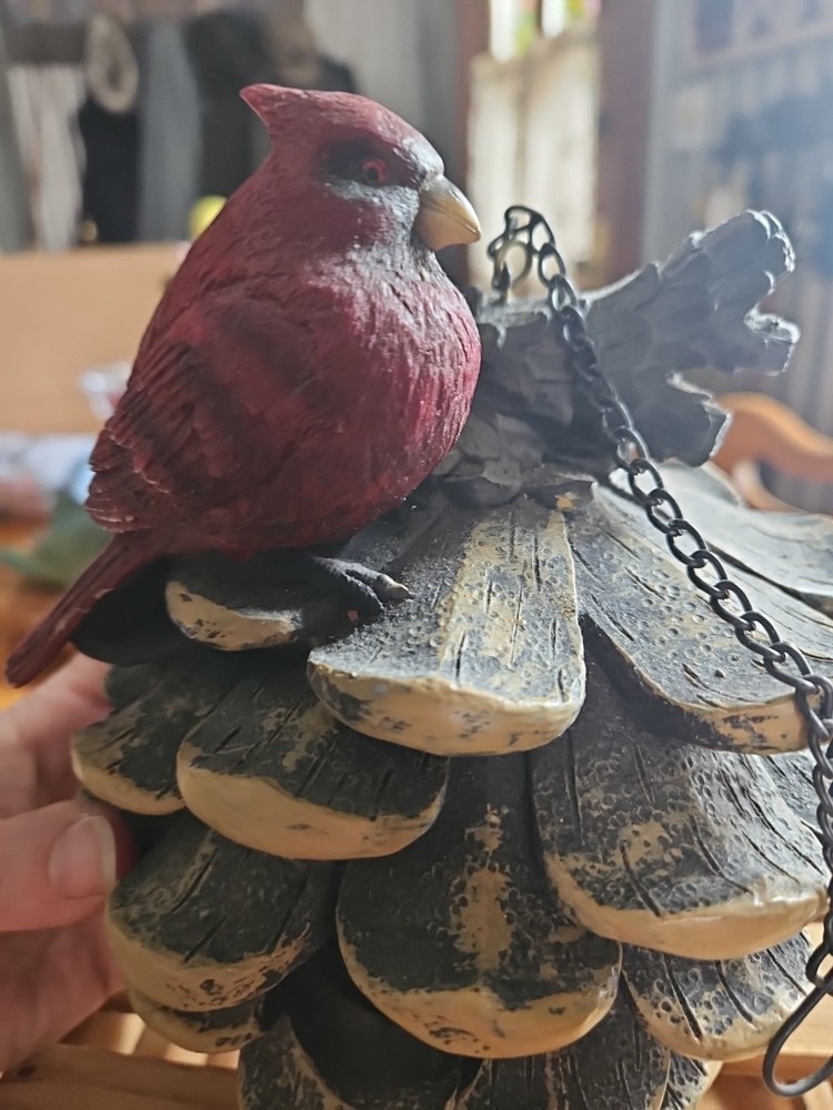 Cardinal Pinecone Birdhouse (B25)