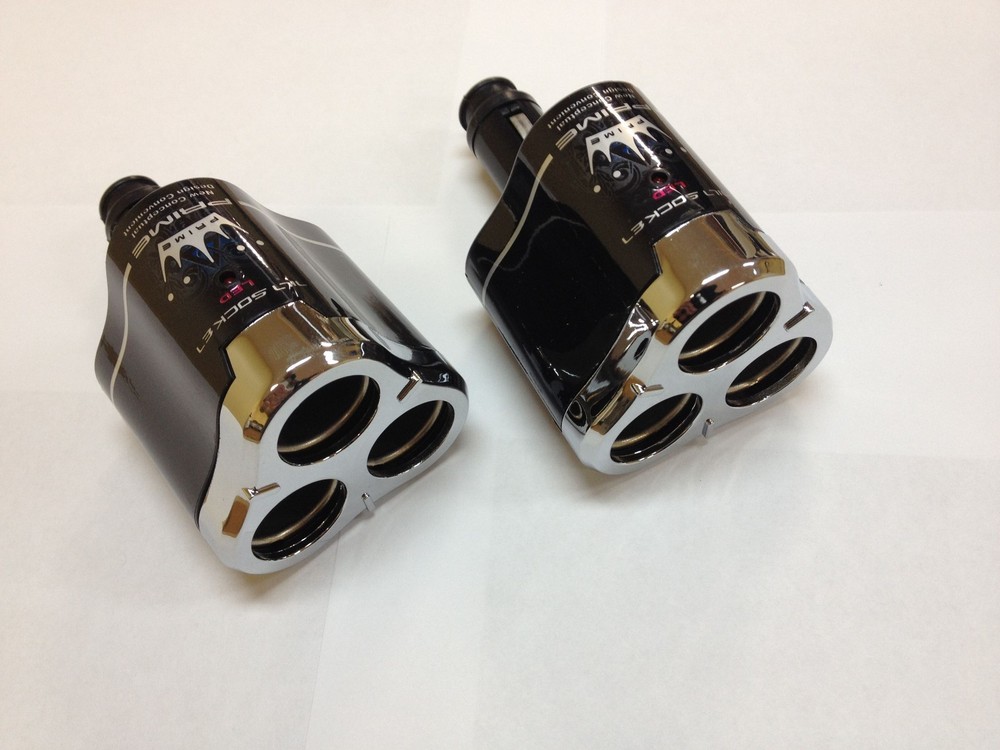 CIGARETTE LIGHTER 3 WAY SOCKETS SPLIT POWER CHARGER LED LIGHT GPS CB-032