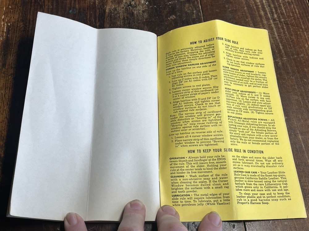 Pickett side rule manual
