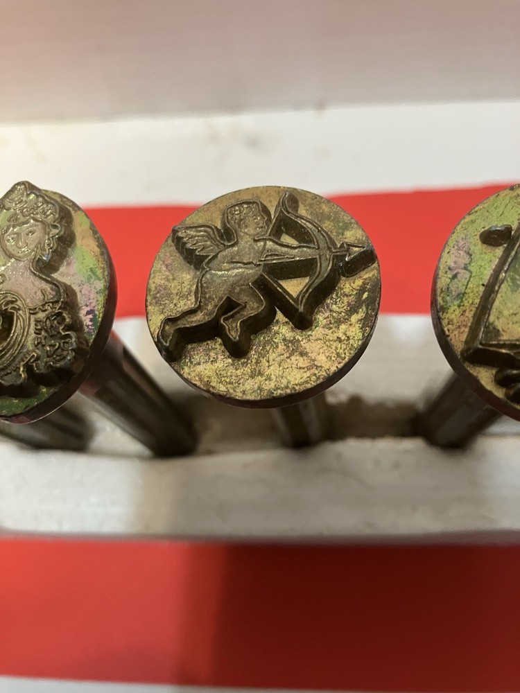 Vintage 7 Leather Tool Stamps Basic Tool USA