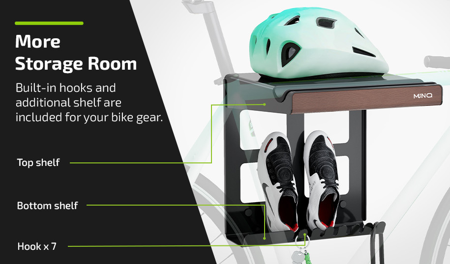 MINQ Wall Mount Bicycle Storage Rack New Open Box