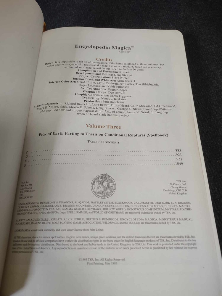 Advanced Dungeons & Dragons Encyclopedia Magica Volume 3 - Three