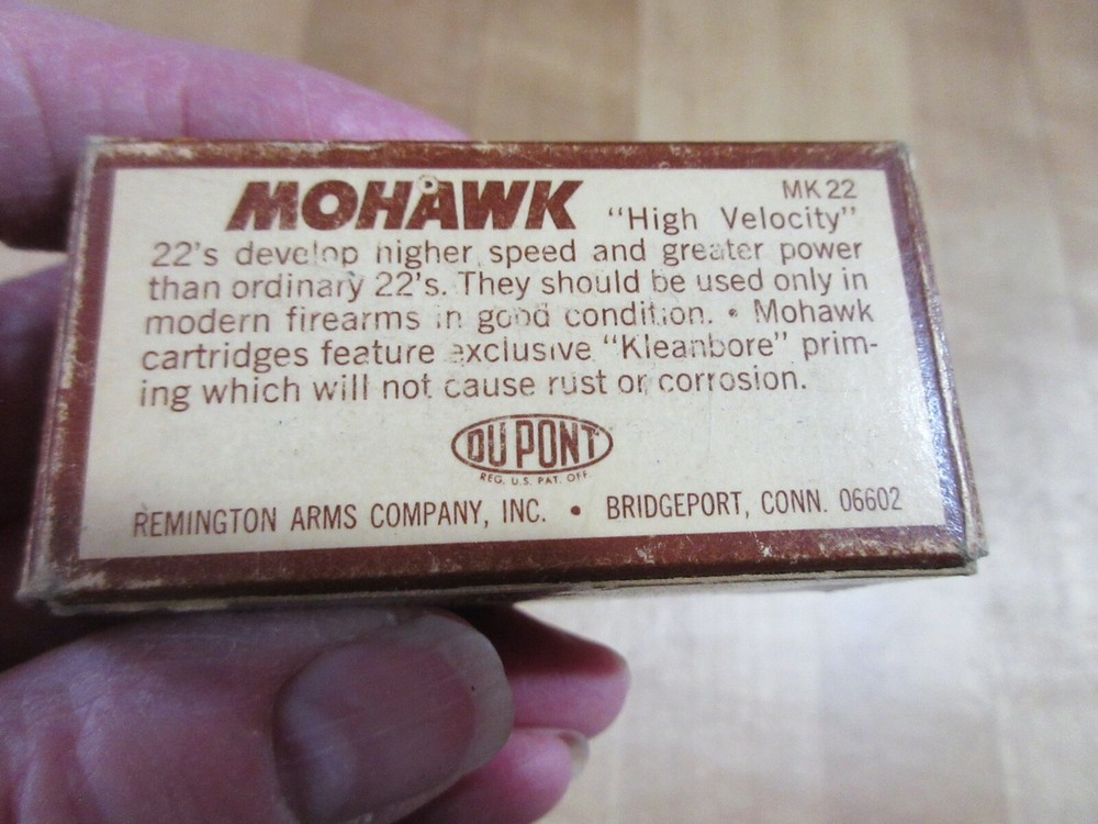 Empty Ammo Box Mohawk 22 L R Remington (w17) #35