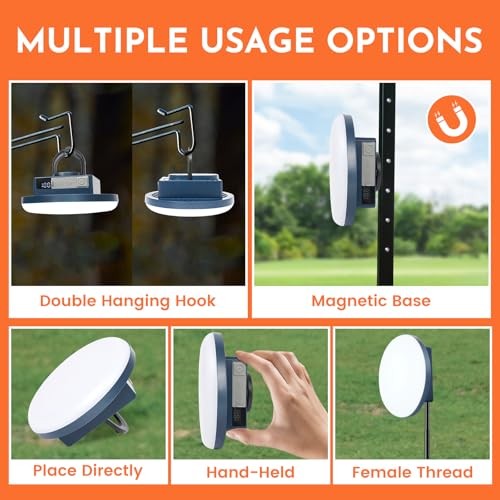 Camping Lights 2Pack, Portable Camping Lantern Rechargeable, Lanterns 60W-2Pack