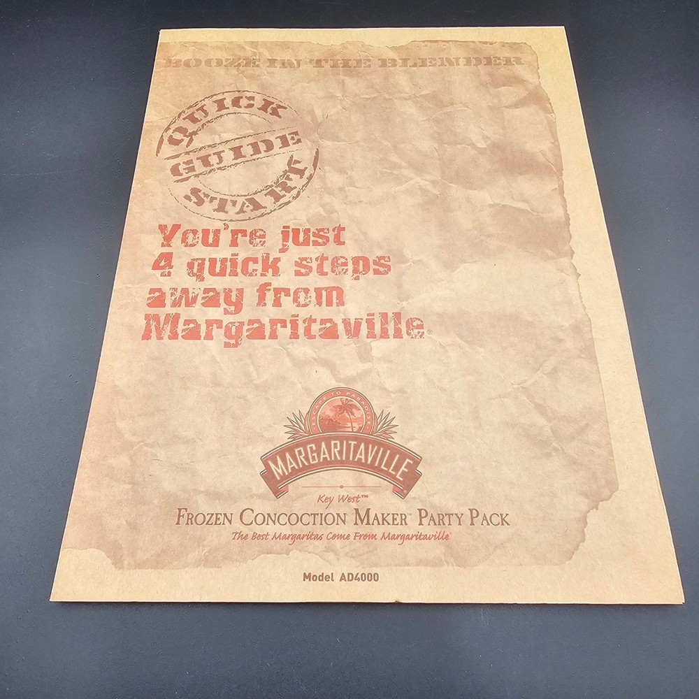 Margaritaville Concoction Maker- Key West Party Pack Model # AD4000
