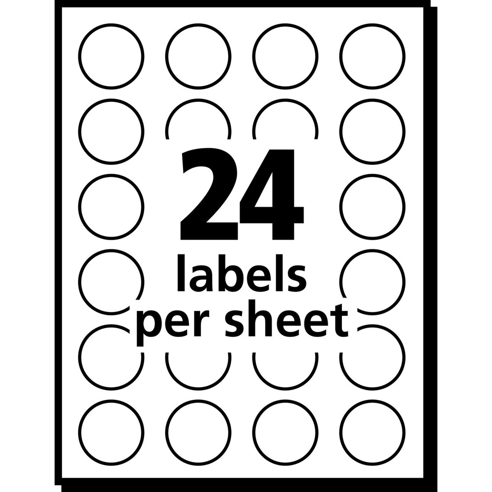 Removable Labels, 3/4" Round, 1008/PK, Dark Blue