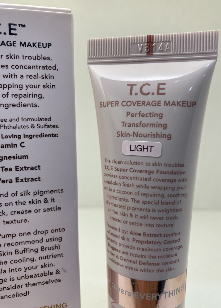 Doll 10 T.C.E Super Coverage Makeup LIGHT 1 oz NIB Full Size