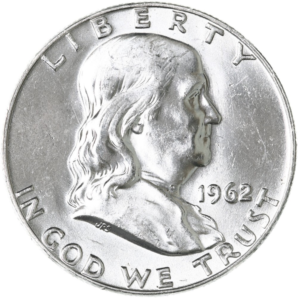 1962 D Franklin Half Dollar 90% Silver BU US Coin