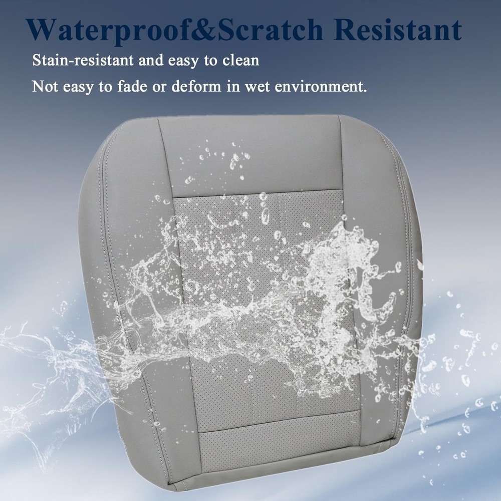NLQR Front Driver or Passenger Side Bottom Replacement Seat Cover Gray Compat...