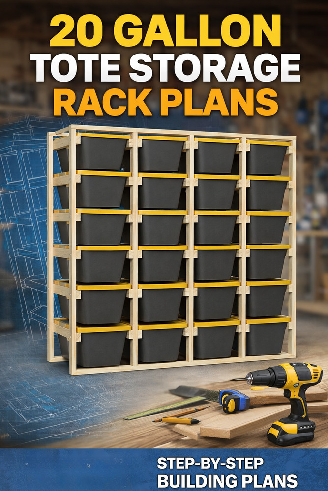 DIY Step-By-Step Plans for Building a Strong Multi-Level Tote Storage System