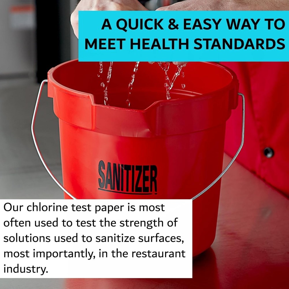 400 Precise Bleach Test Strips - Easy Use Sanitizer Solution for Restaurants