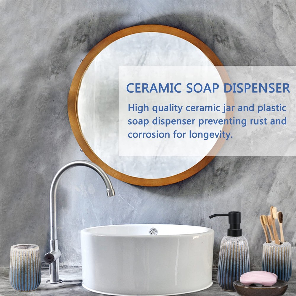 Bathroom Accessories Sets Complete -Set 4 Pcs, Ceramic Bathroom Accessory Bat...
