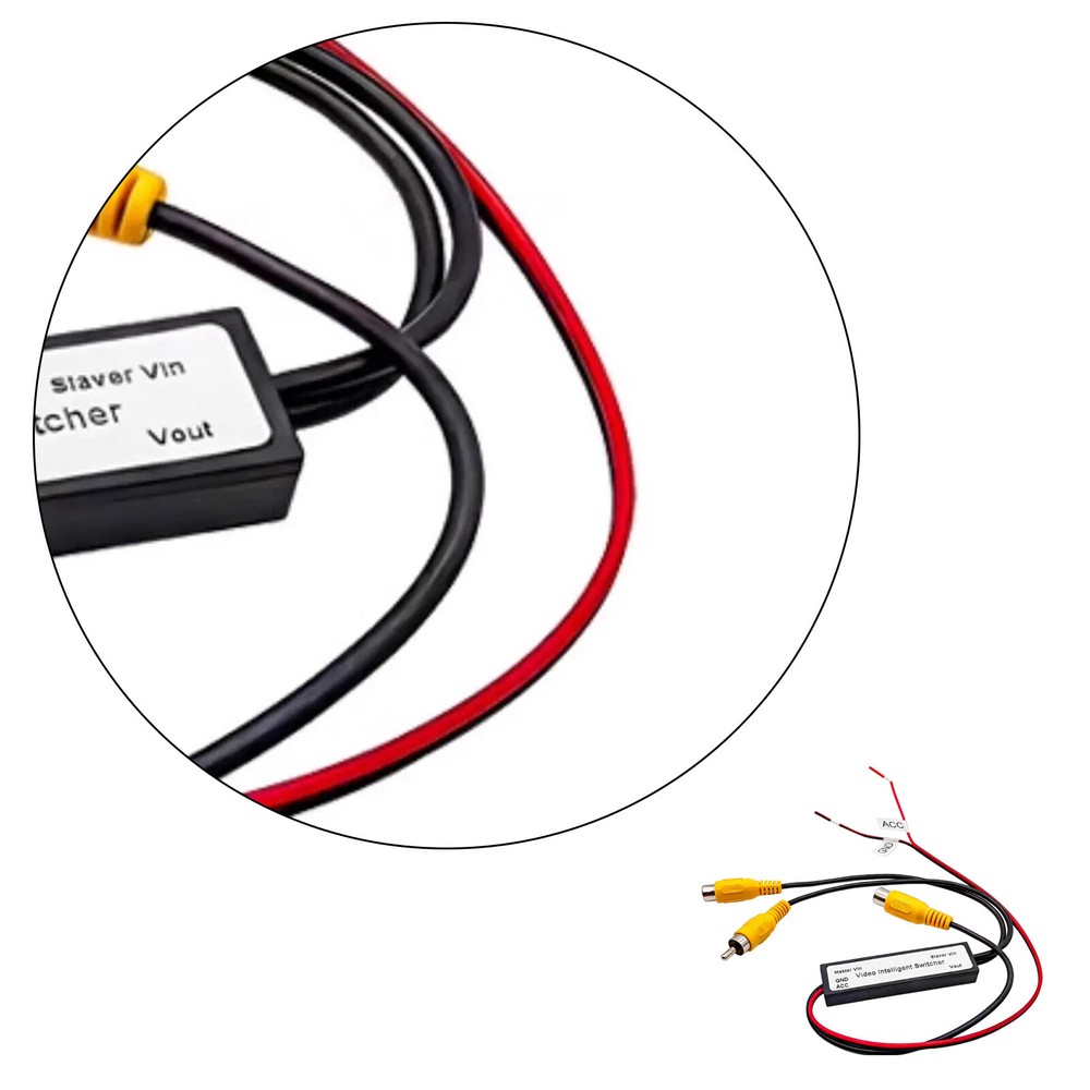 2 Channel to 1 RCA Video Switch for Car Rear & Front Camera Automatic 12V