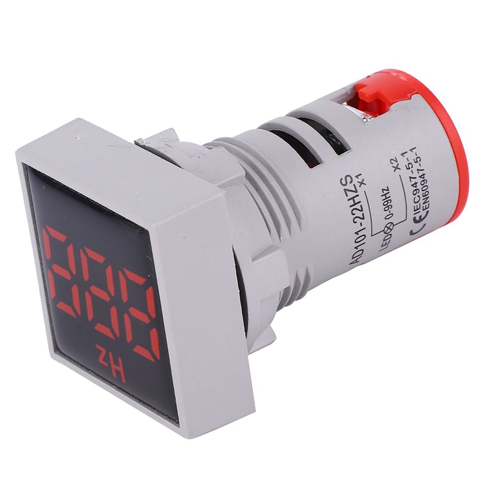 Square Digital Display LED Indication Light AC100~380V 20~75Hz Frequency Red