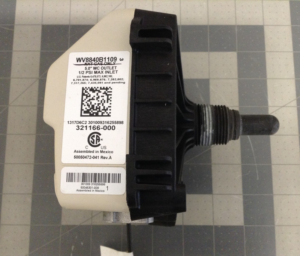 Honeywell Water Heater Gas Valve WV8840B1109
