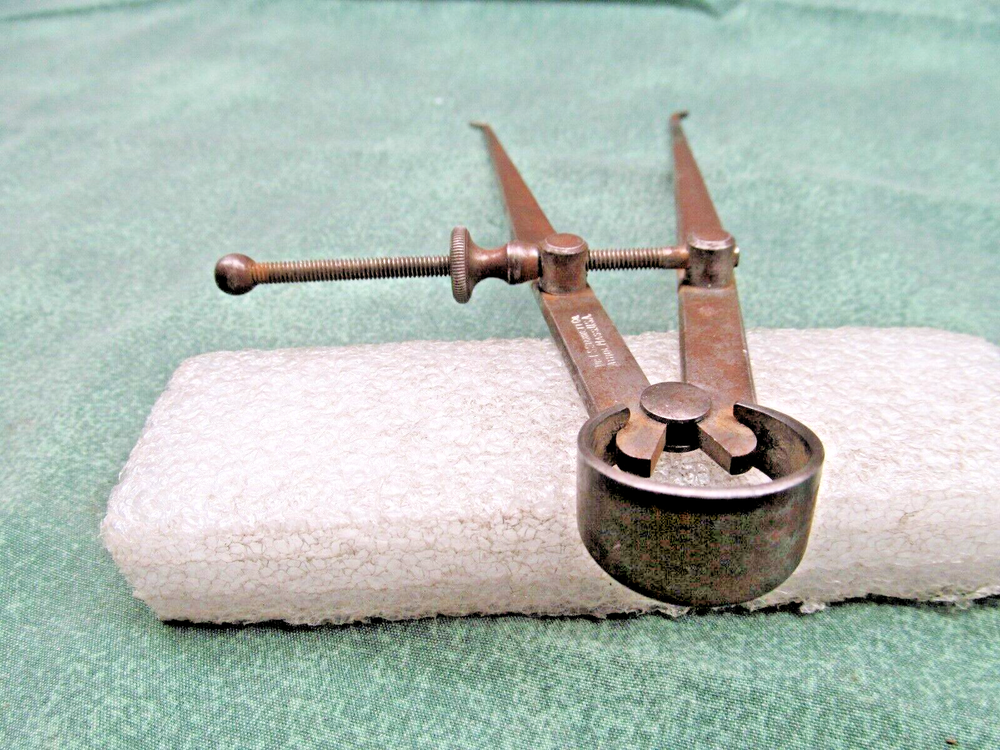 Starrett 73A-6 6" Yankee Spring Type Inside Calipers w/ Solid Nut, USA