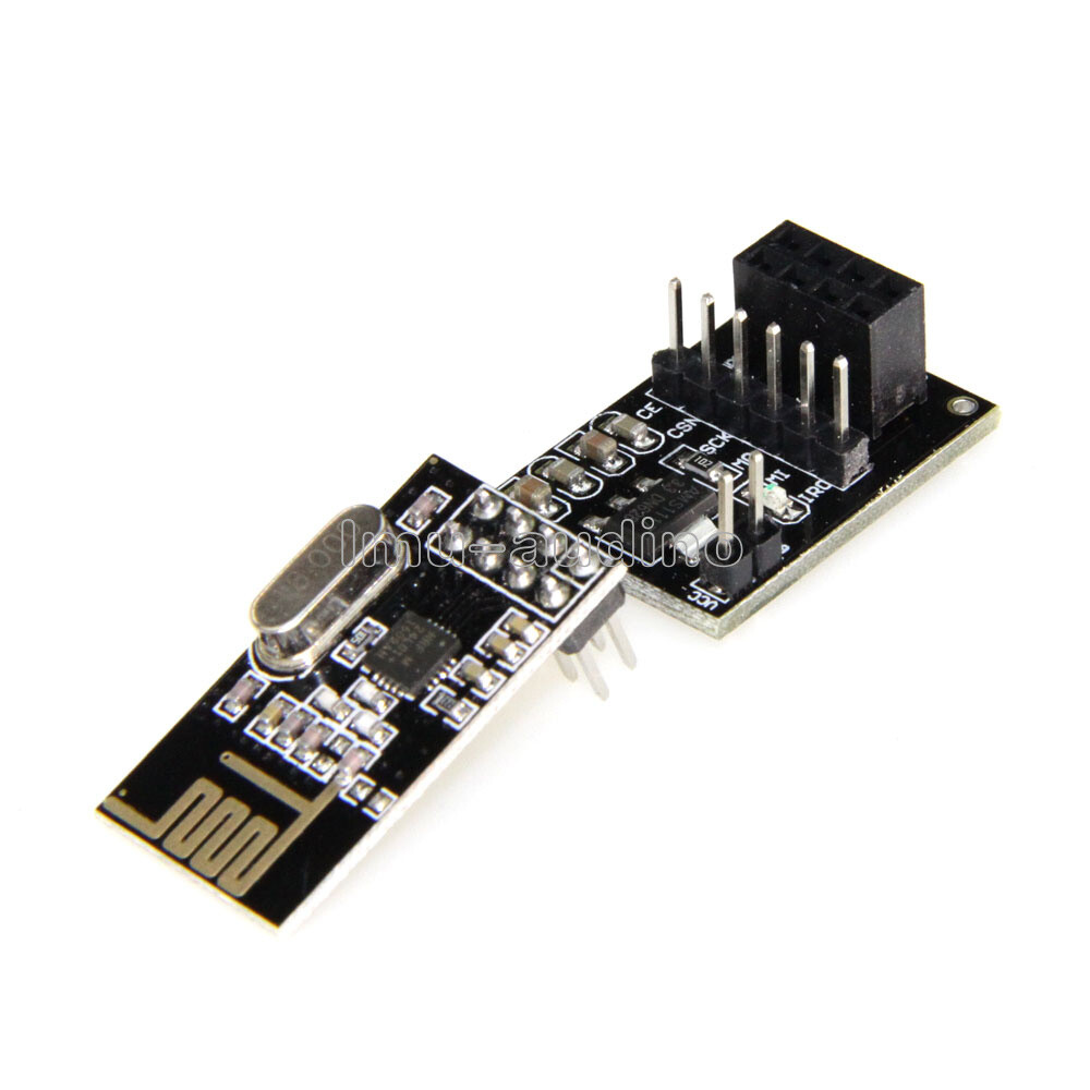 NRF24L01+ 2.4GHz RF Wireless Transceiver Module + 8Pin Socket Adapter Board