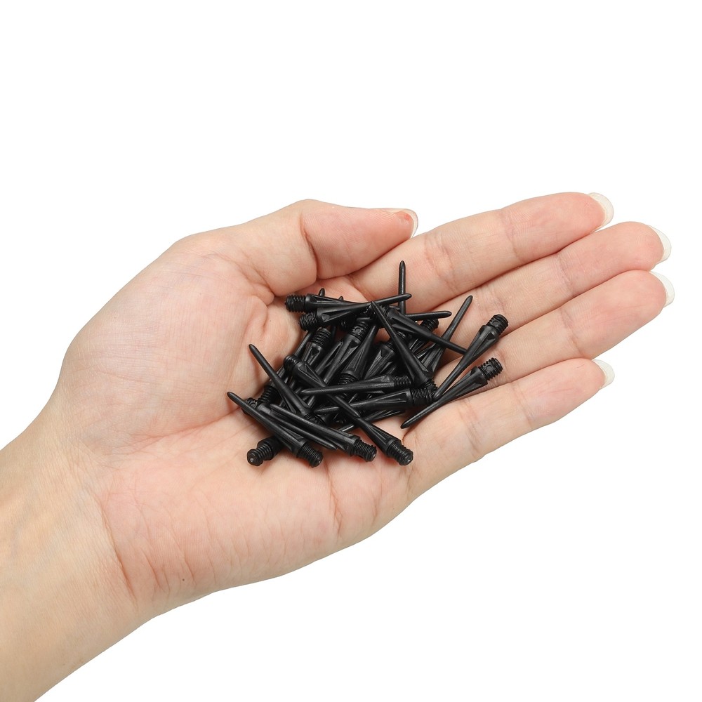 Plastic Dart Tips, 60 Pack 2BA Thread Soft Dart Tips Plastic Tip, Black