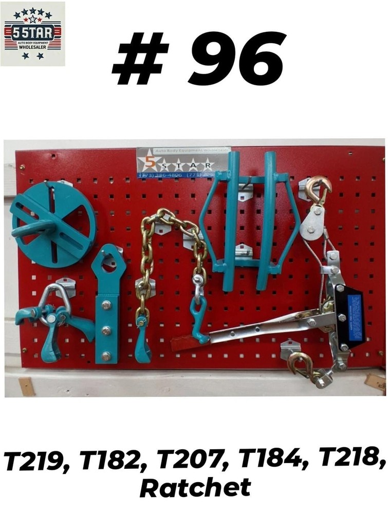 Set# 96 -6 pieces AUTO BODY FRAME MACHINE PULLING TOOLS & CLAMPS VALUE SET