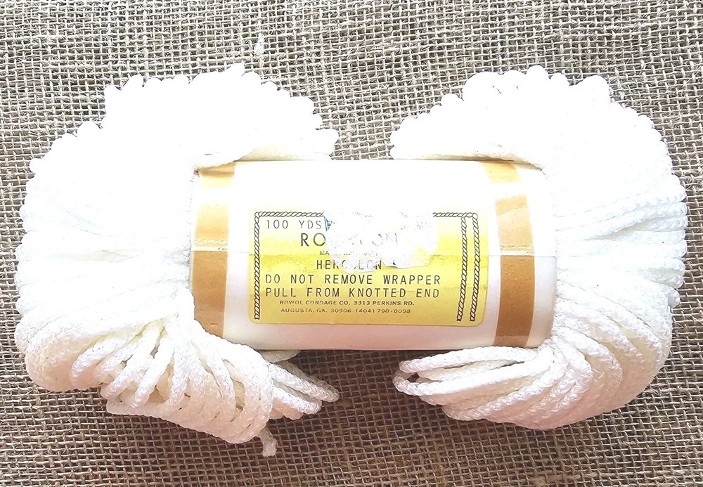 New Vintage Rowol 100yd White Macrame Cord