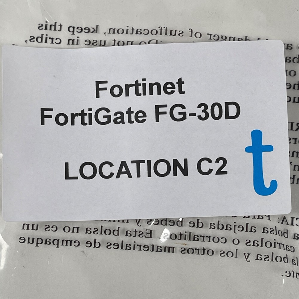 Fortinet FortiGate FG-30D FireWall w/ Power Supply