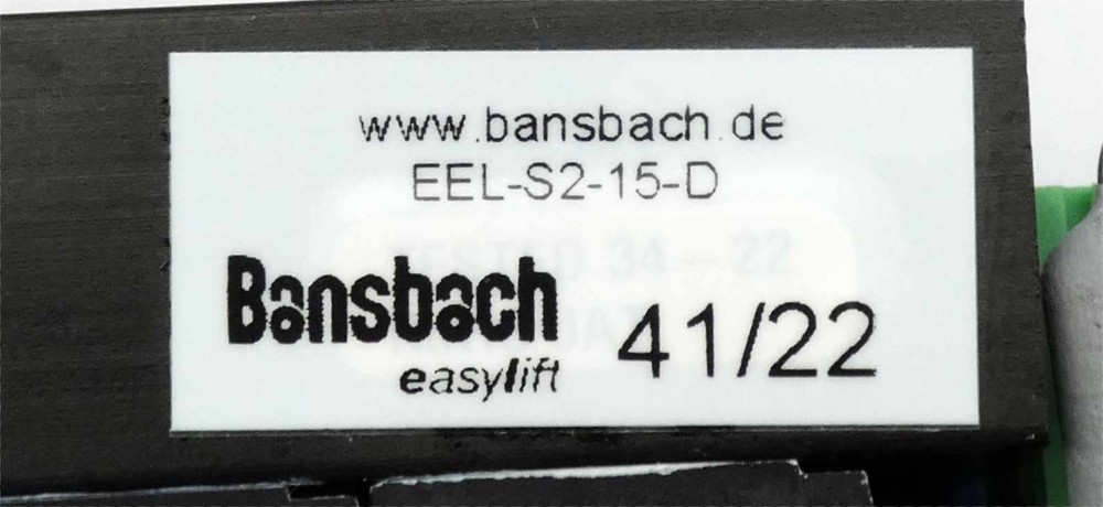 Bansbach EEL-S2-15-D control card / control board -unused-