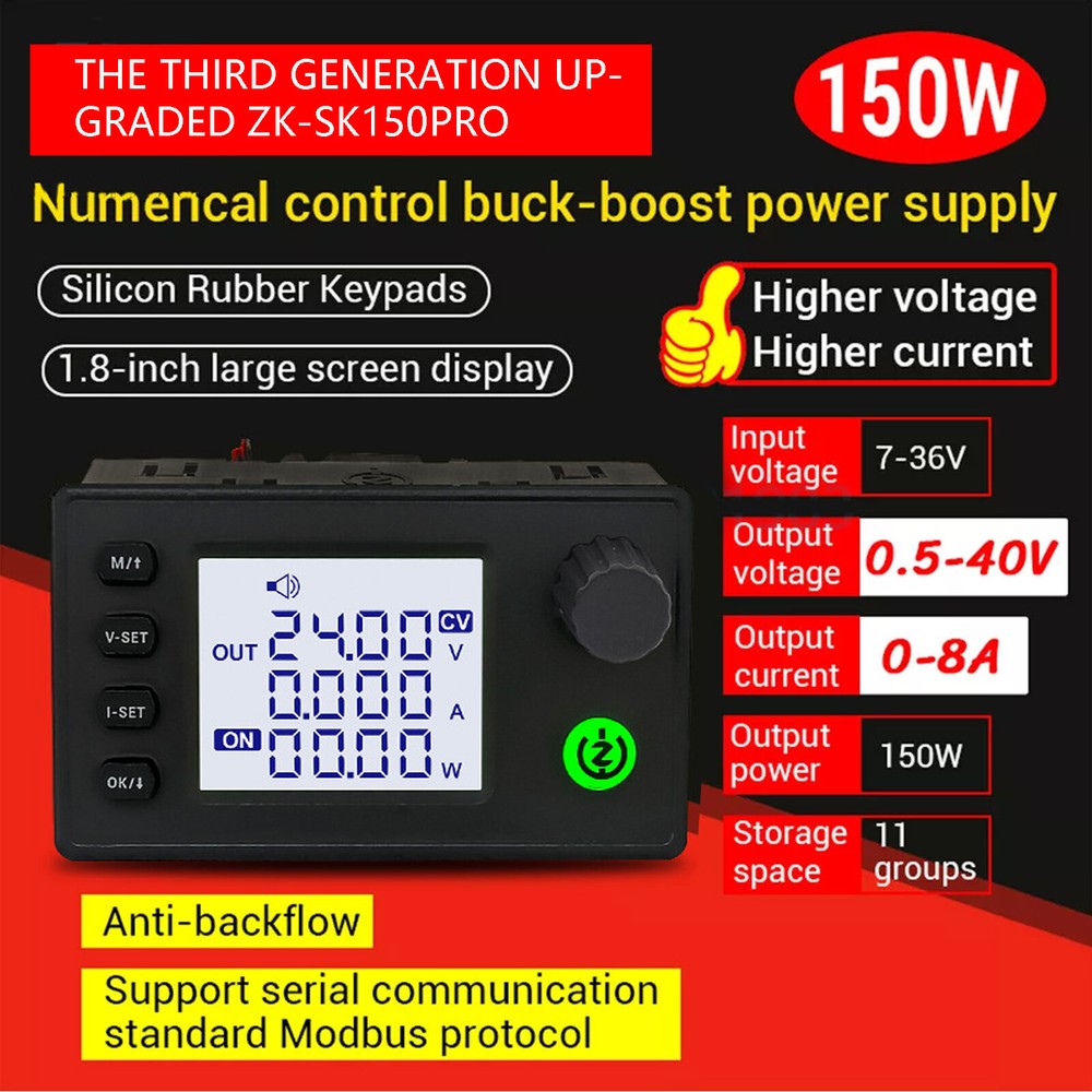 SK150Pro CNC Buck-Boost DC Adjustable Voltage Regulator Power Supply Module 15dM