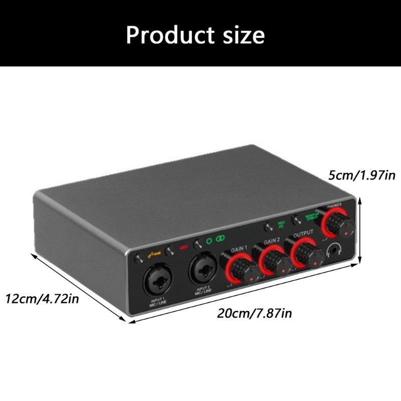 Portable Plug And Play Computer Recording USB Audios Interfaces Quality